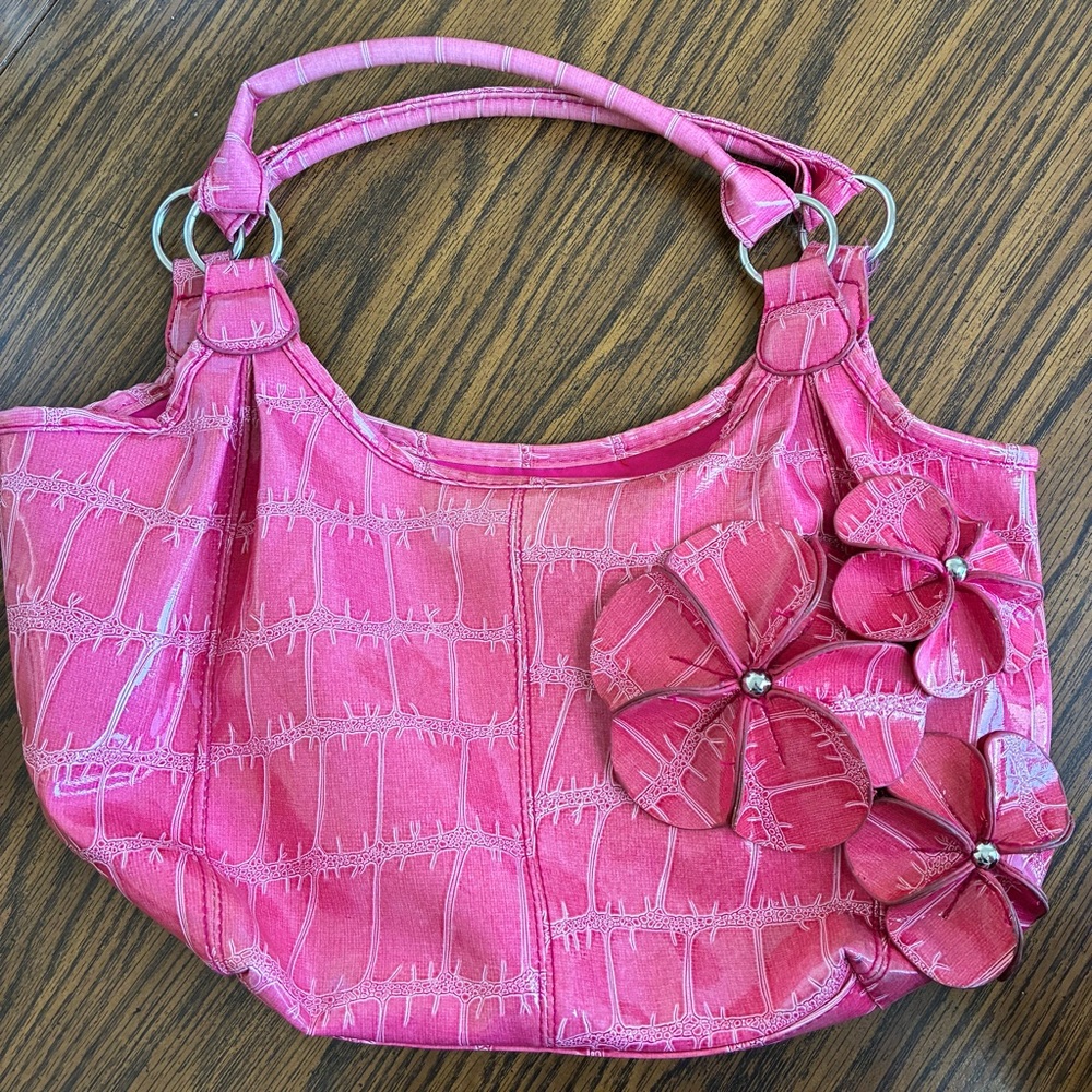 Cato Floral Women's Bag Faux Alligator Leather Shoulder Bag Y2K